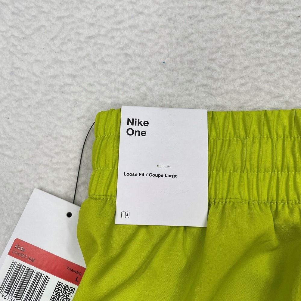 Nike Girl's Dri-Fit High-Waisted Woven Training Shorts Youth Large Green DX4967 - Picture 8 of 10